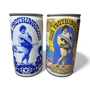 Vintage Olde Frothingslosh Beer Cans Miss Frothingslosh Pair Pale Stale Ale